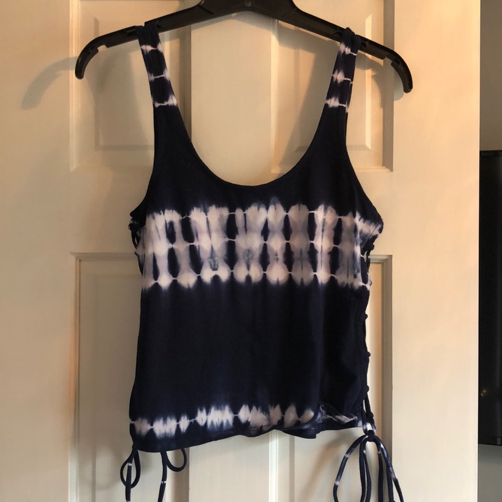 Navy tie dye tank